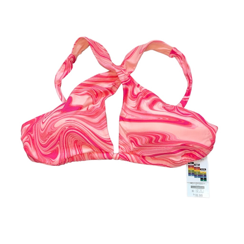 Time and Tru Women’s Pink Retro Two Piece Swimsuit Set- NEW Size 8-10 - Picture 4 of 6